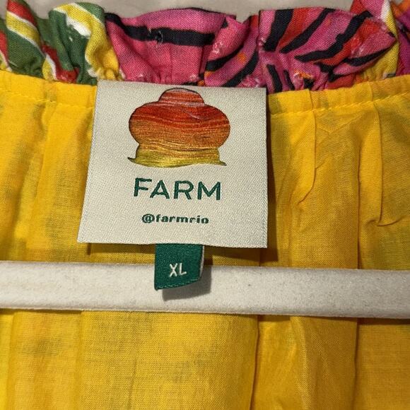 FARM RIO FRUIT DREAM RUFFLE MINI DRESS COLORFUL size XL - Picture 4 of 8